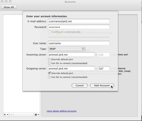 outlook 2011 mac asking for me com password imap